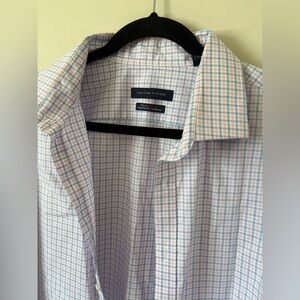 Tommy Hilfiger Men’s THFlex Athletic Fit Stretch Button Down Long Sleeve ShirtXL